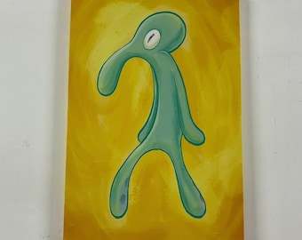 Stampa di pittura Squiddi, Arte murale astratta, Poster su tela Squiddi, Tela 3D moderna, Stampa su tela audace e sfacciata, Poster su tela di lusso,