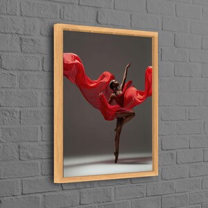 Gift For Her, Kitchen Decor Art, Modern Wall Decor, African Art, Black Ballerina Wall Hanging, African Woman 3D Canvas, Wall Art Prints,