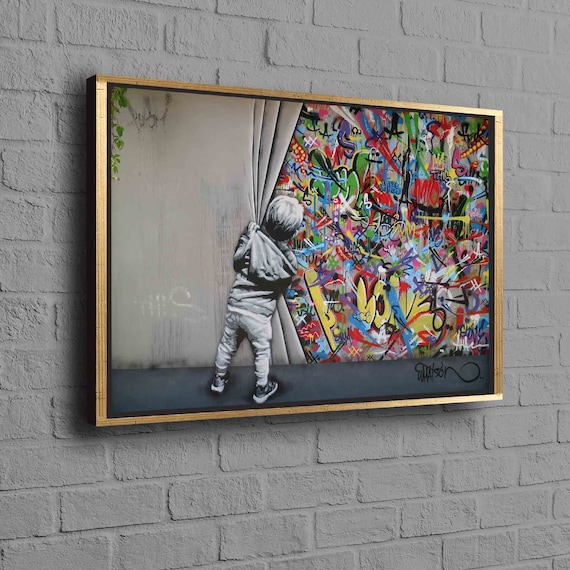 Behind the Curtain Banksy, Martin Watson Artwork, Street Art