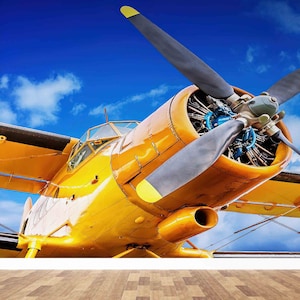 Propeller of an Historical Aircraft Wall Art, Aircraft Wall Painting, Historical Aircraft Wall Poster, Modern Mural, Wall Decorations,