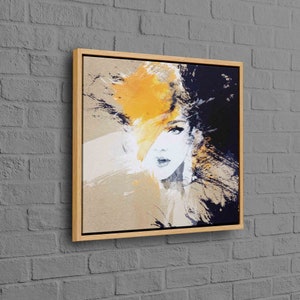 Woman Face Painting, Girl Poster, Woman Wall Decor, Portrait Artwork, Modern Poster, Abstract Wall Decor, Luxury Artwork, Modern Home Canvas