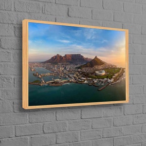 Table Mountain National Park, Table Mountain Canvas, African Landscape Art Canvas, Mountain Landscape Wall Decor, Cityscape Art Canvas,