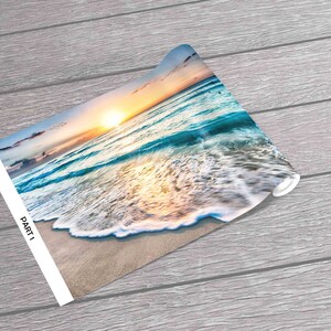 Sea View Wall Decals, Sea Digital Paper, Sunset at the Ocean Wall Decor, Gift Wallpaper, Landscape Wall Decor, Wall Mural Wallpaper, image 6