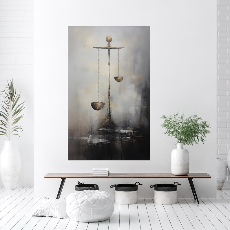 Balance Glass Printing, Scale Wall Decor, Luxury Wall Decor, Unbalanced