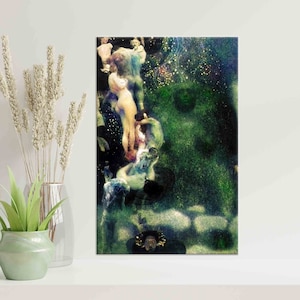 Gustav Klimt Philosophy, Canvas Art, Custom Canvas, Wall Art Canvas, Klimt Philosophy Canvas Art, Recolored Philosophy Poster,