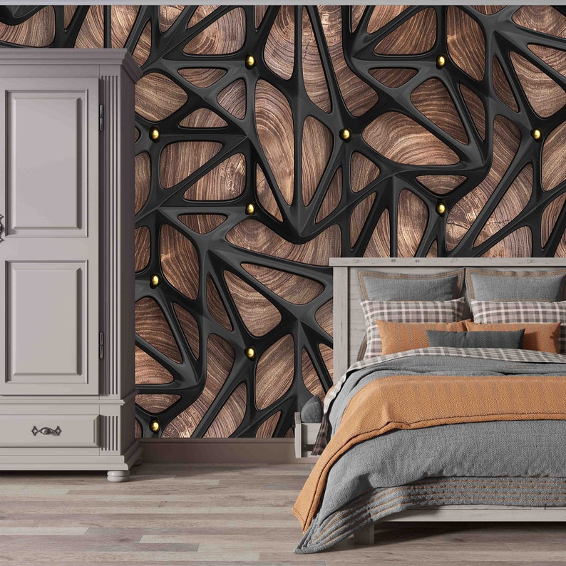 Buy Modern Wall Decal, Abstract 3d Effect Wall Print, Modern Wall Paper