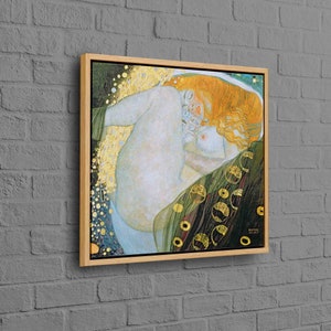 3D Canvas, Wall Art Canvas, Large Wall Art, Danae by Gustav Klimt, Naked Woman Canvas Poster, Danae Canvas Poster, Mature Canvas Poster,