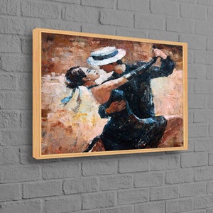 Romantische Wandkunst, Abstrakte Kunst, Ölgemälde Druck, Romantisches Paar Kunst, Abstrakt Gedruckt, Valentinstag Kunstwerk, Tanzendes Paar Kunst,