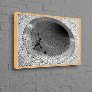 Optical Illusion Artwork, Modern Wall Art, Abstract Wall Art, 3D Effect Canvas Print, Personalized Gift, Modern Wall Art, Framed Canvas,