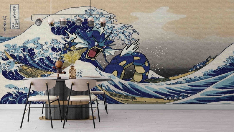 The Great Wave Wall Art, Wave Off Kanagawa Wall Art, Wallpaper Art, Japanese Wall Paper, Famous Wallpaper, 3D Wallpaper, Contact Paper, image 5