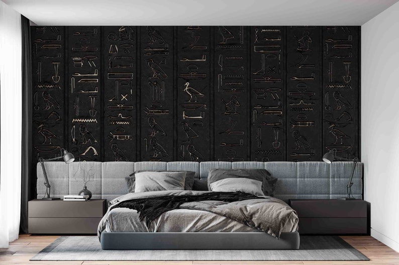 Buy Modern Wall Decals, Hieroglyph Wall Stickers, Vinyl Wallpaper