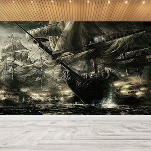Premium Photo  Tropical island with treasure chest and broken pirate ship  digital illustration