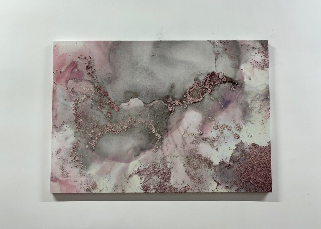 Pink and Gray Marble, Pink Marble Poster, Gray Marble Art, Pink Canvas