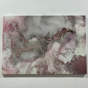 Pink And Gray Marble, Pink Marble Poster, Gray Marble Art, Pink Canvas Art, Abstract Canvas, Modern Canvas, Alcohol Ink Art,