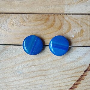 Modern Blue Sunset Design, Handmade, Lightweight, Hypoallergenic, Polymer Clay Jewelry, Multiple Colors