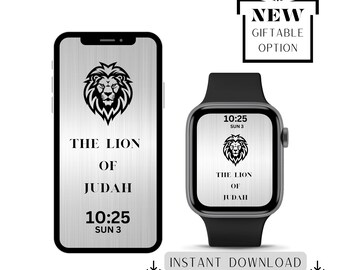 Mens Christian-Themed Matching Smartphone & Smartwatch Wallpapers Faith-Inspired Designs IPhone Apple Watch Background Screensaver