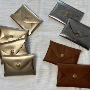 Etui Porte carte en cuir et simili, fermeture par pression