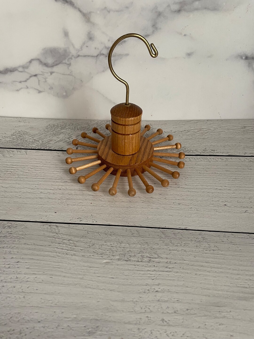 Wooden Tie Rack Hanging Tie Rack Vintage Tie Rack Tie Etsy