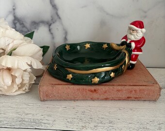 Santa cookie dish, Santa Candy dish, Santa Soap Dish, Decorative Santa Dish, Catch All Santa Dish, Christmas Dish,
