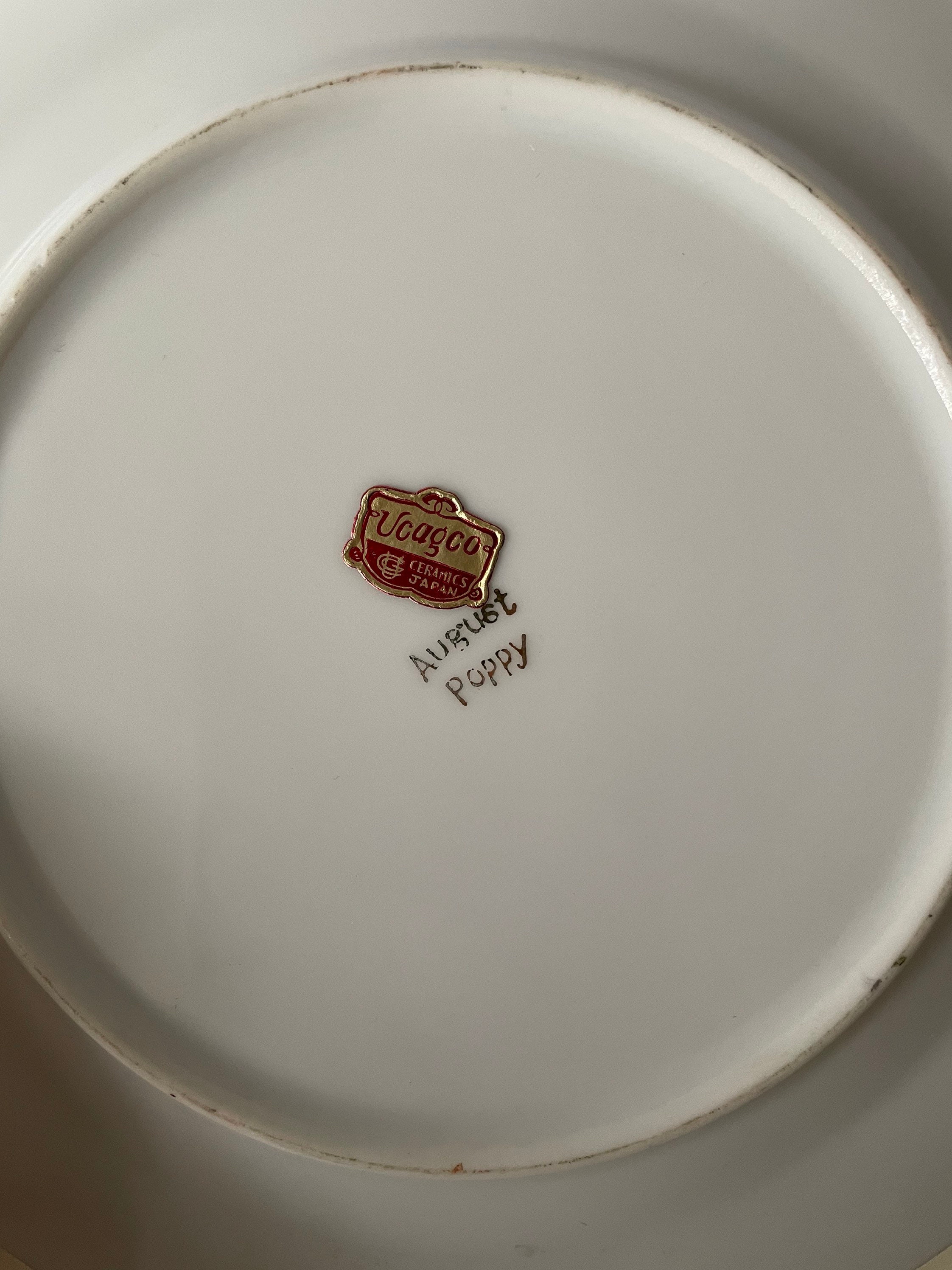 August Poppy China, Vintage China Set, Floral China Set