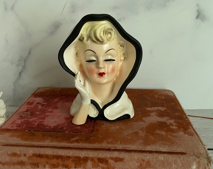 Vintage Vase, Vintage Inarco Vase, Lady Head Vase, Rare Vase, Enarco E