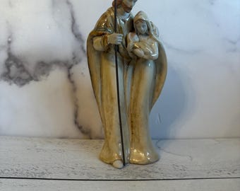 Vintage Nativity Set, Neutral Color Nativity Set, Porcelain Nativity, Vintage Christmas, Beige Nativity Set, Christmas Jesus Set