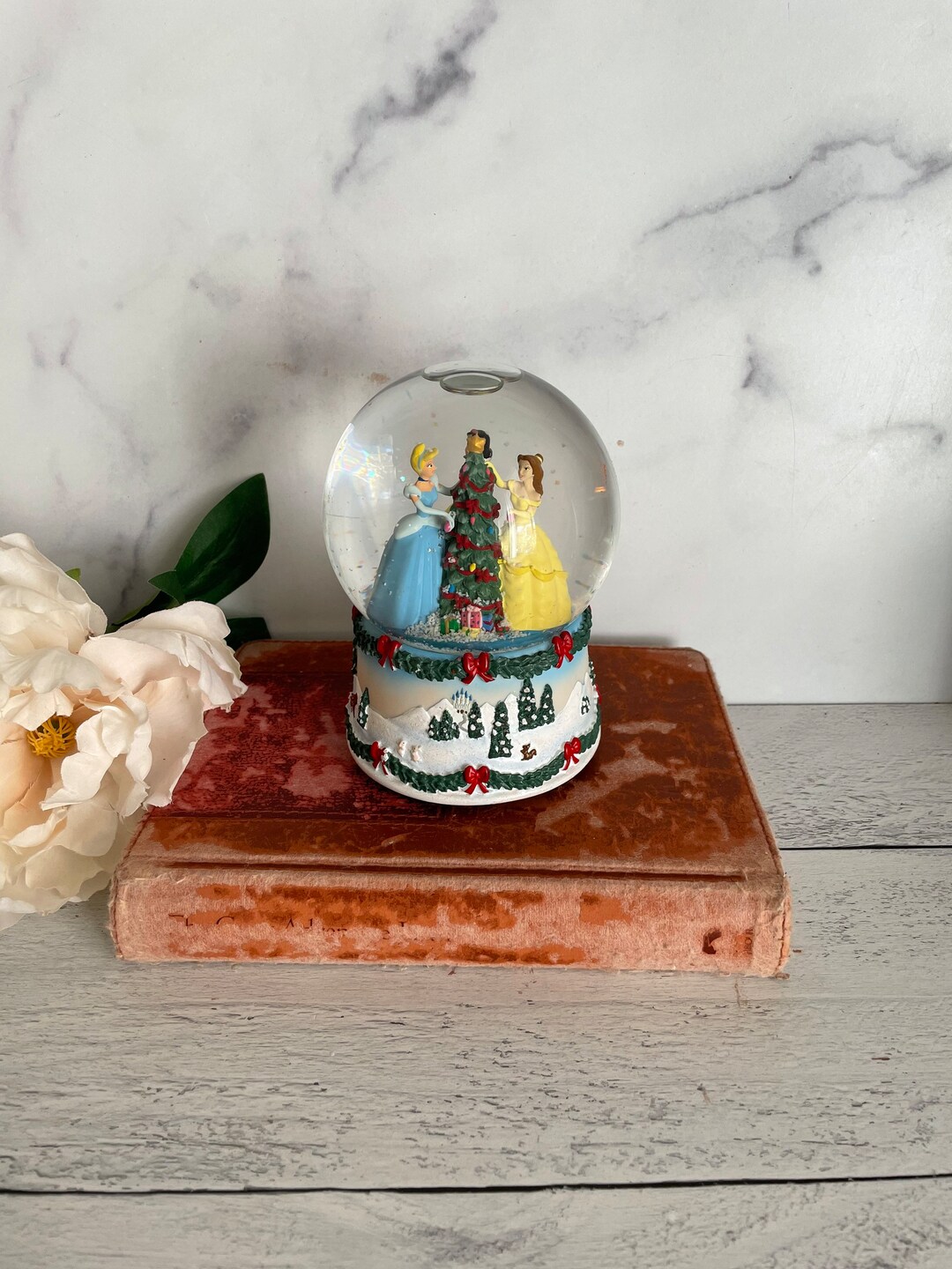 Disney Princess Snow Globe Cinderella Snow Globe Collectible Etsy