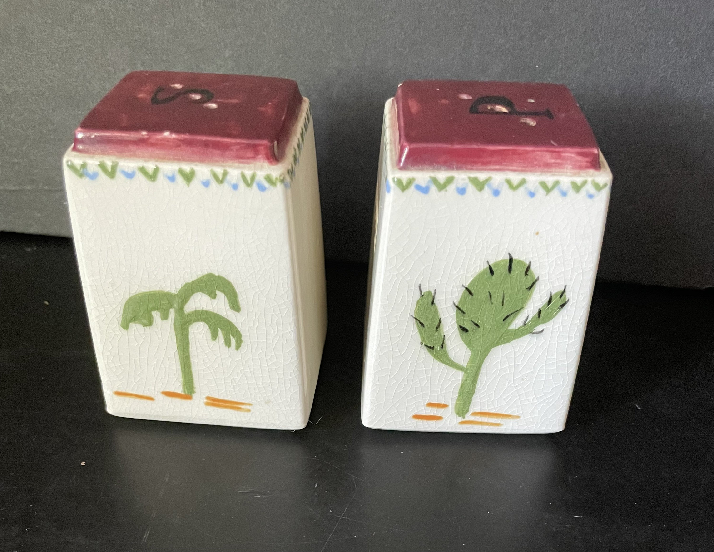 Mexican salt＆pepper Clay Art Large Porcelain Chili Pepper Salt Pepper Shakers
