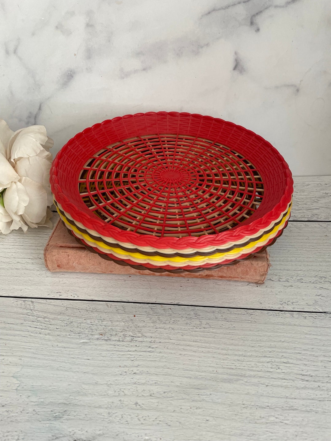 Paper Plate Holder Vintage Paper Plate Holder Retro Paper Etsy