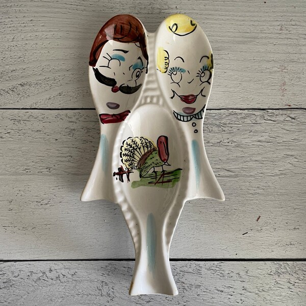 Double Spoon Rest for Kitchen Etsy