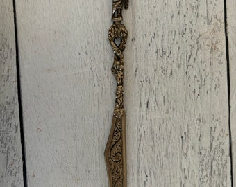 vintage butter knife, Figural butter knife, ornate butter knife, Italian butter knife