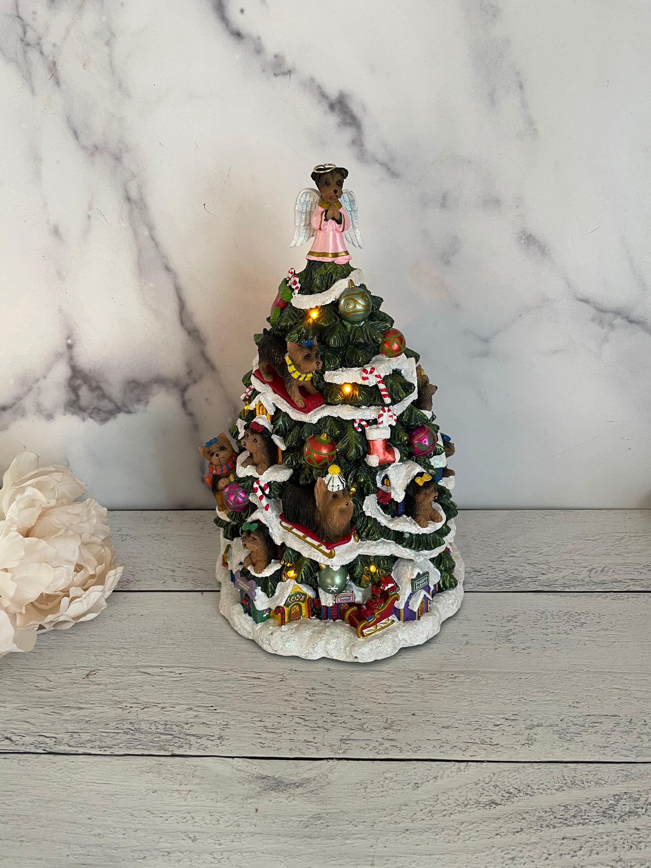 Danbury Mint Dog Tree Danbury Christmas Tree Danbury Yorkie Etsy