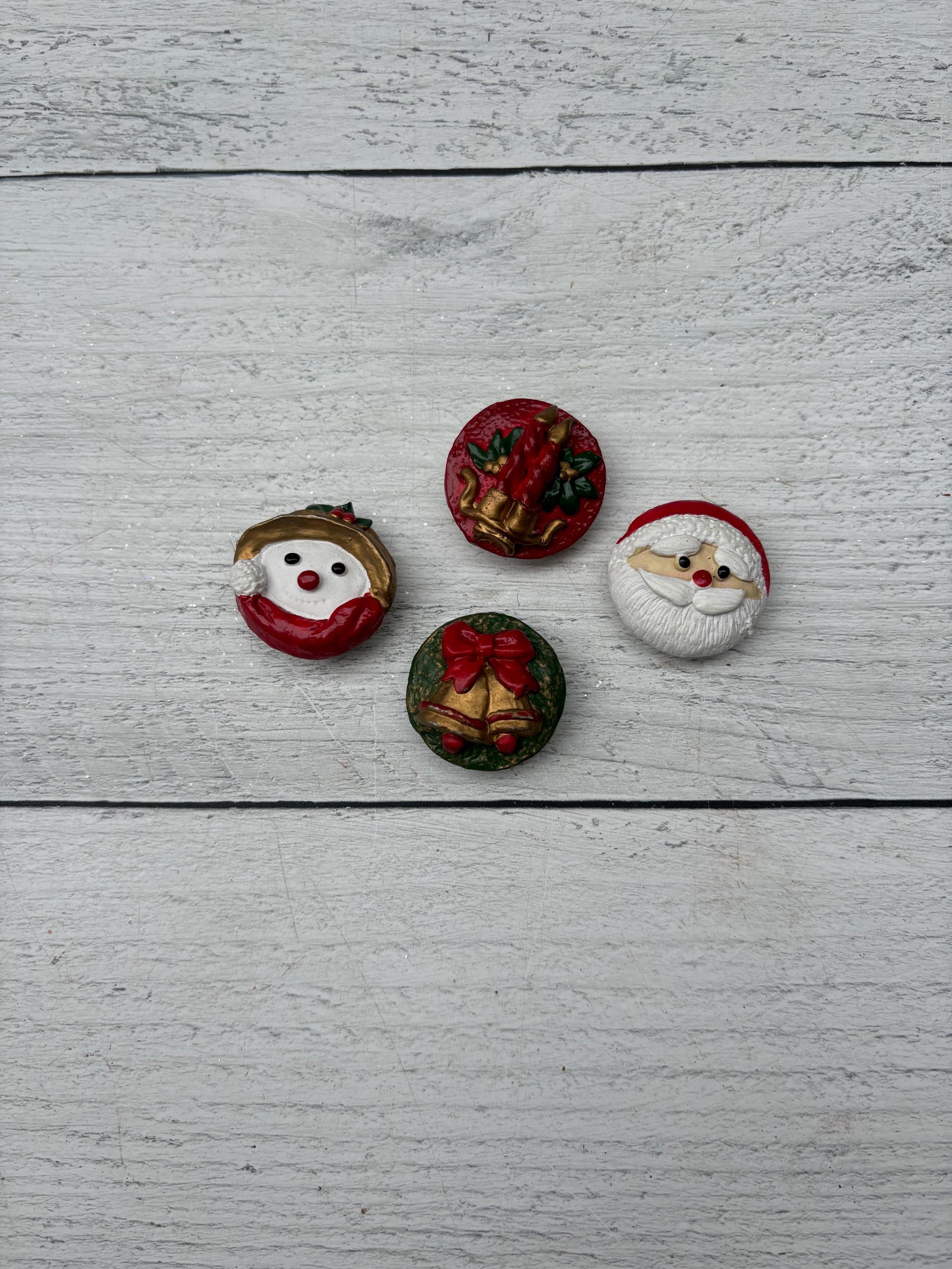 Vintage Button Covers, Christmas Button Covers, Ugly Sweater Buttons ...