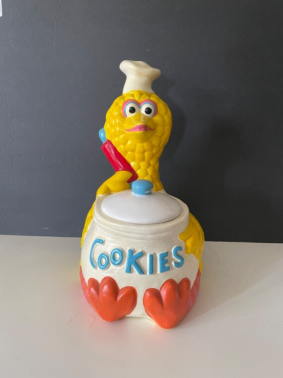 Vintage Cookie Jar Sesame Street Cookie Jar Big Bird Cookie Etsy
