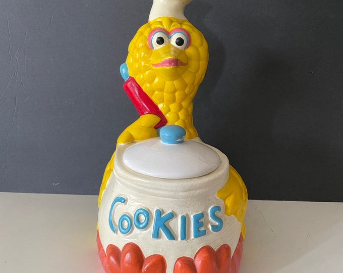 Vintage Cookie Jar Sesame Street Cookie Jar Big Bird Cookie Etsy