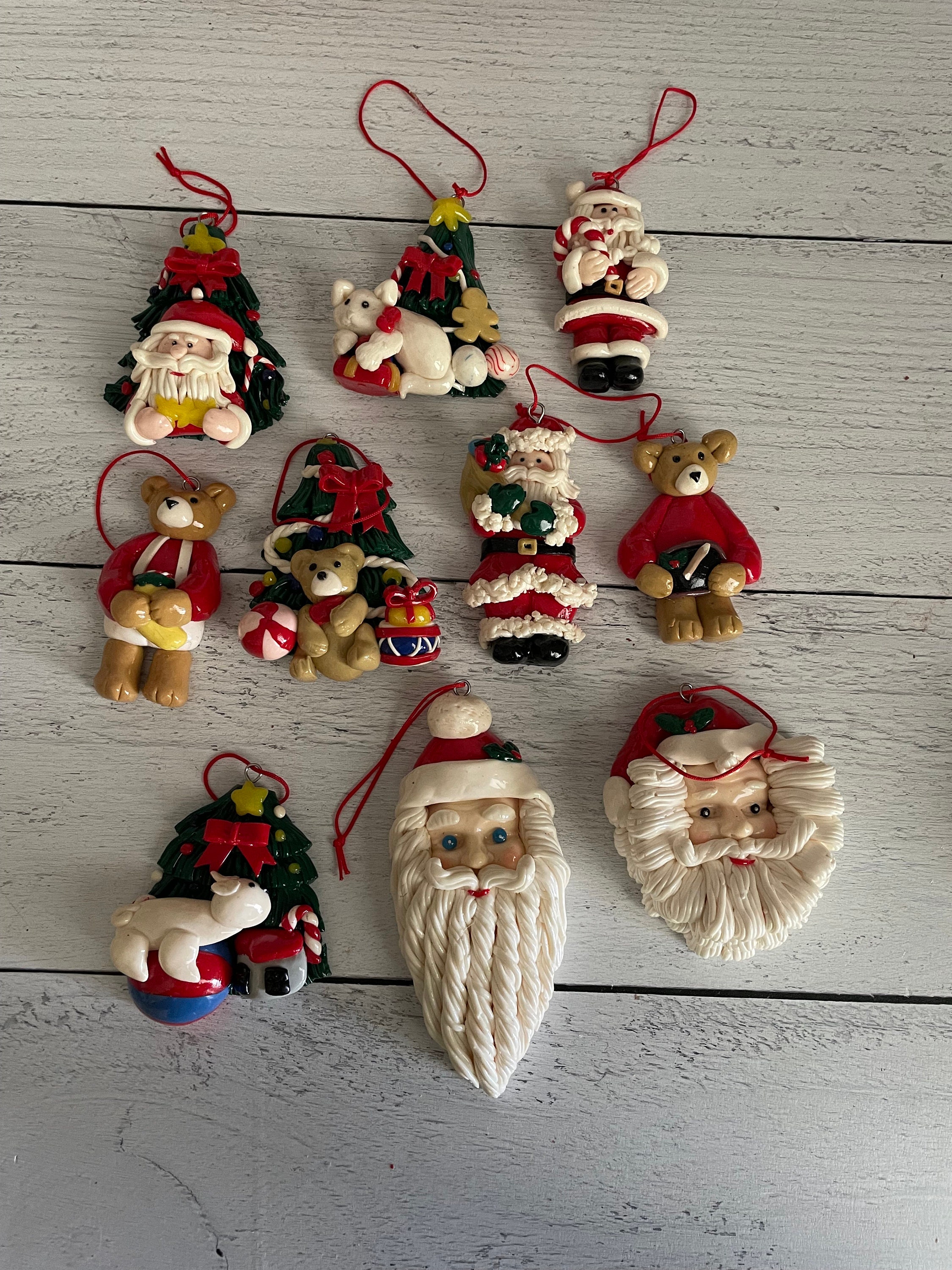 Vintage Christmas Ornament, Rubber Christmas Ornament, Santa Face