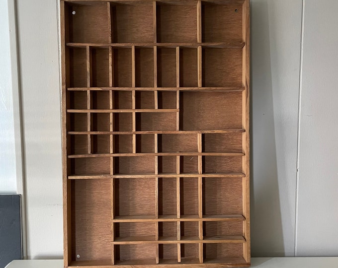 Compartment Shelf Wood Shadow Box Display Shelf Nick Nack Etsy