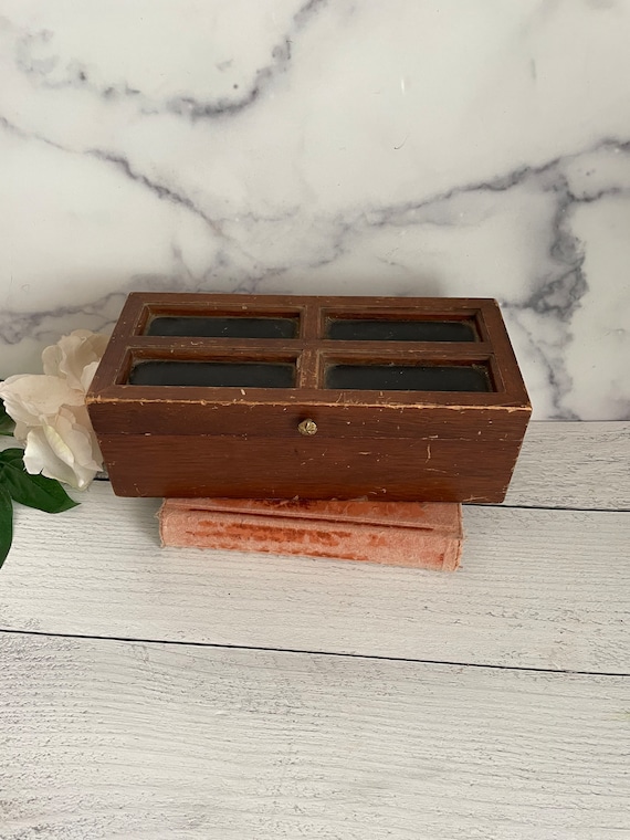 Vintage Jewelry Box, Wooden Jewelry Box, Unique Jewelry Box, Old Jewelry Box, Jewelry Storage Box, Primitive Jewelry Box,