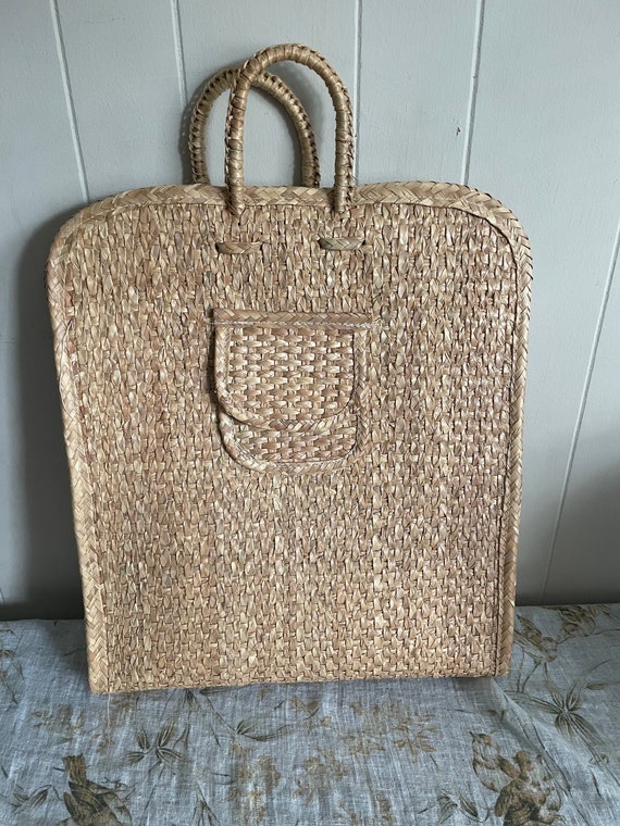 Large Straw Bag, Vintage Straw Bag, Beach Straw To