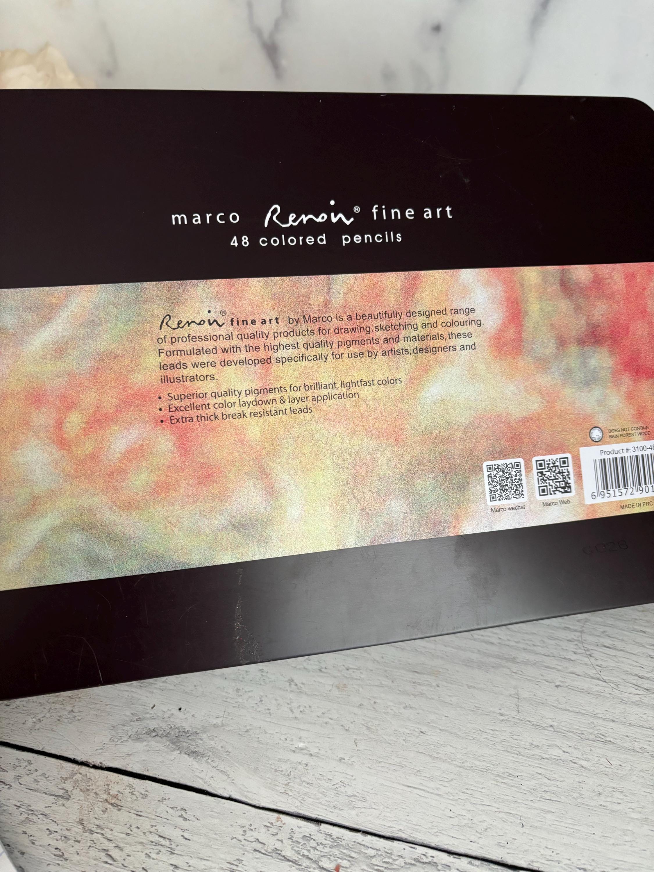 120 Colors Marco Renoir Color Pencil Crayon Iron Box Colored Pencils Coloring Drawing Crayon De Couleur Student Art Supplies - 21