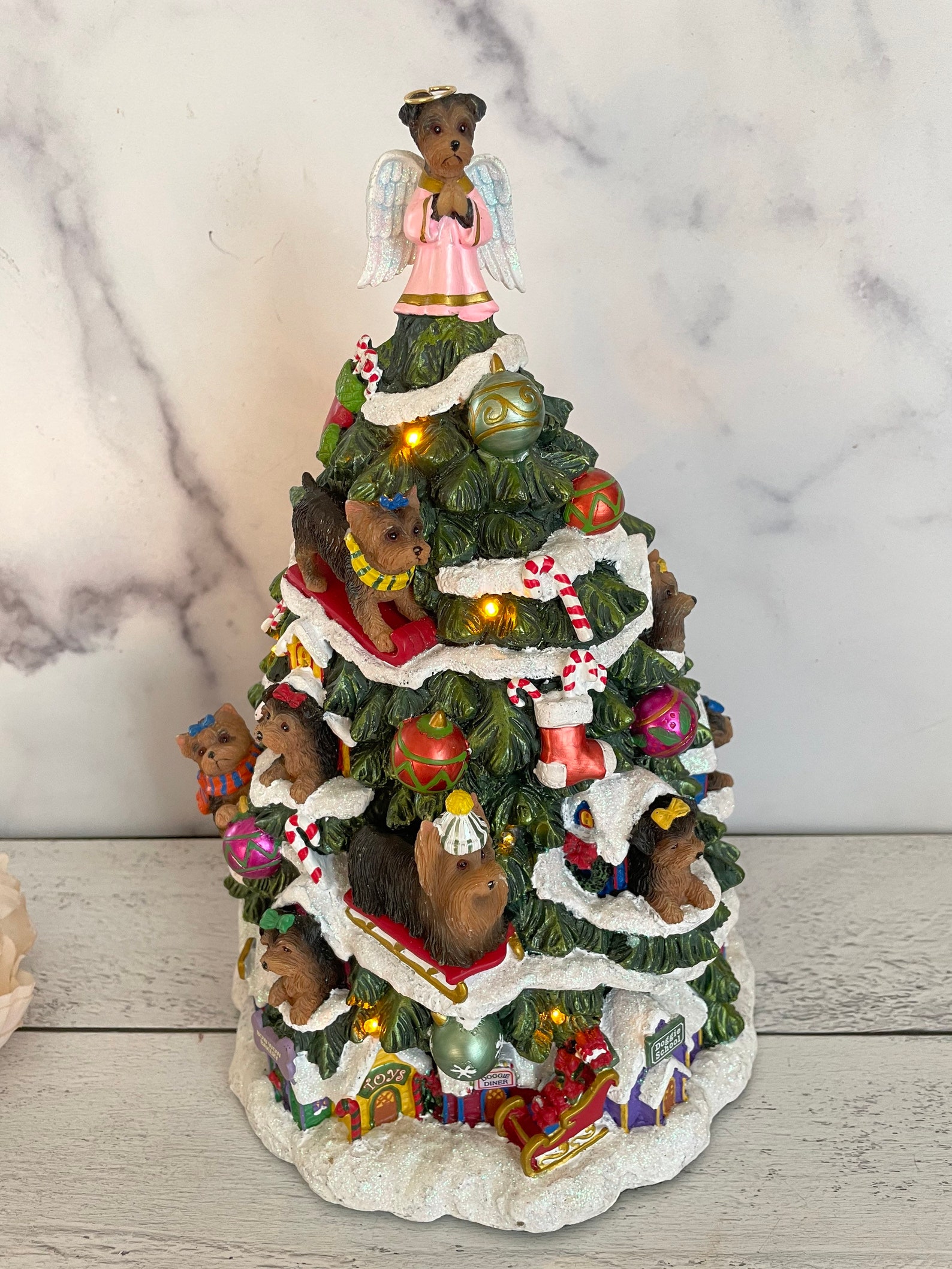 Danbury Mint Dog Tree Danbury Christmas Tree Danbury Yorkie Etsy