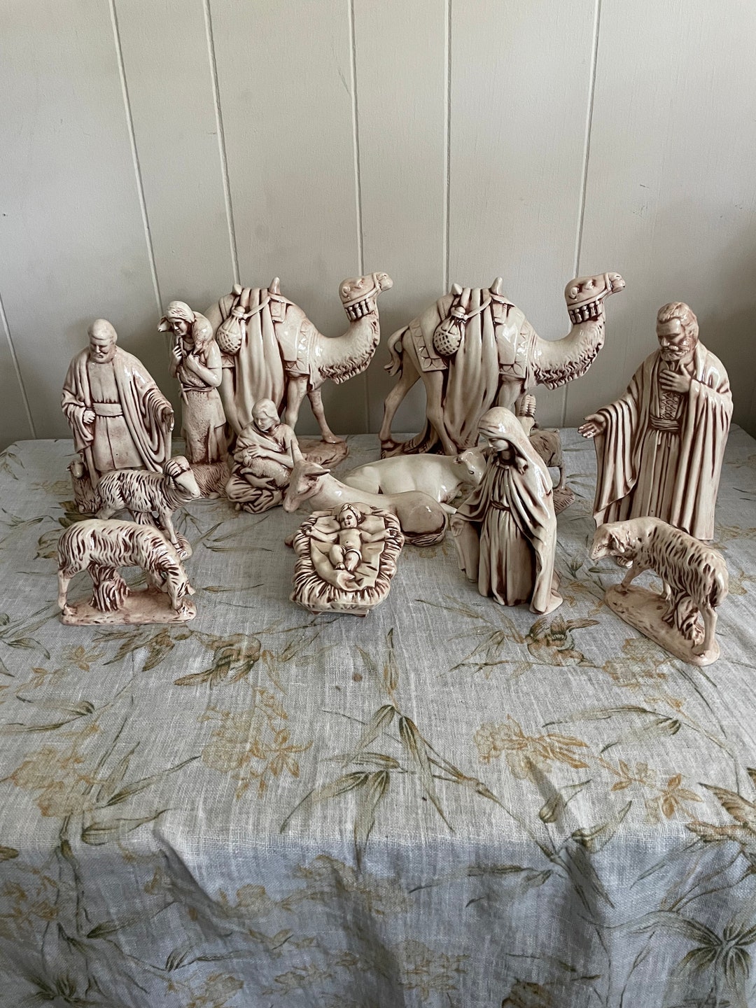 Vintage Nativity Cream Nativity Brown Nativity Atlantic Etsy