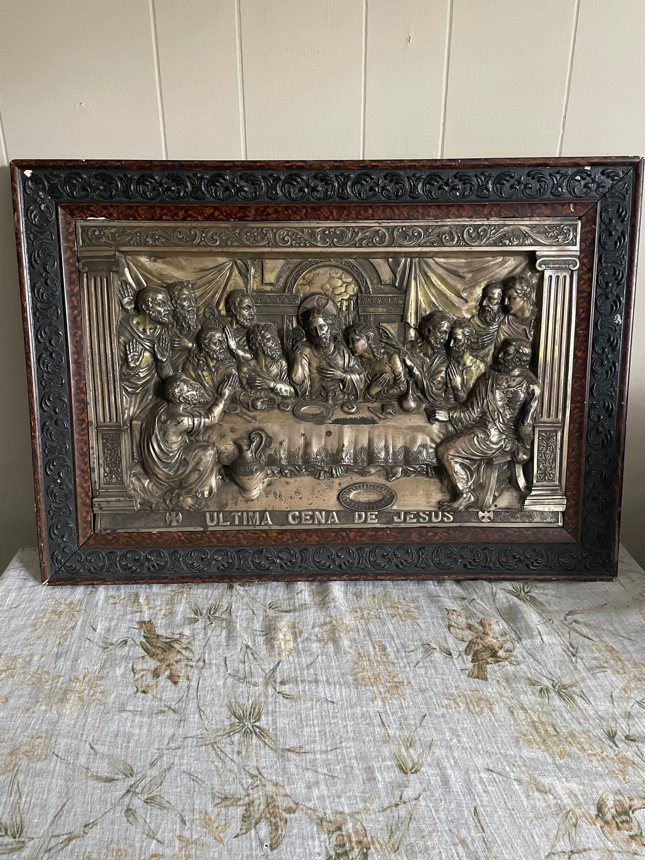 Antique Last Supper Picture, 3D Last Supper Picture, Last