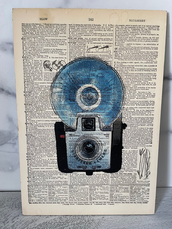 Vintage Camera Art Print Vintage Dictionary Art Book Page Etsy
