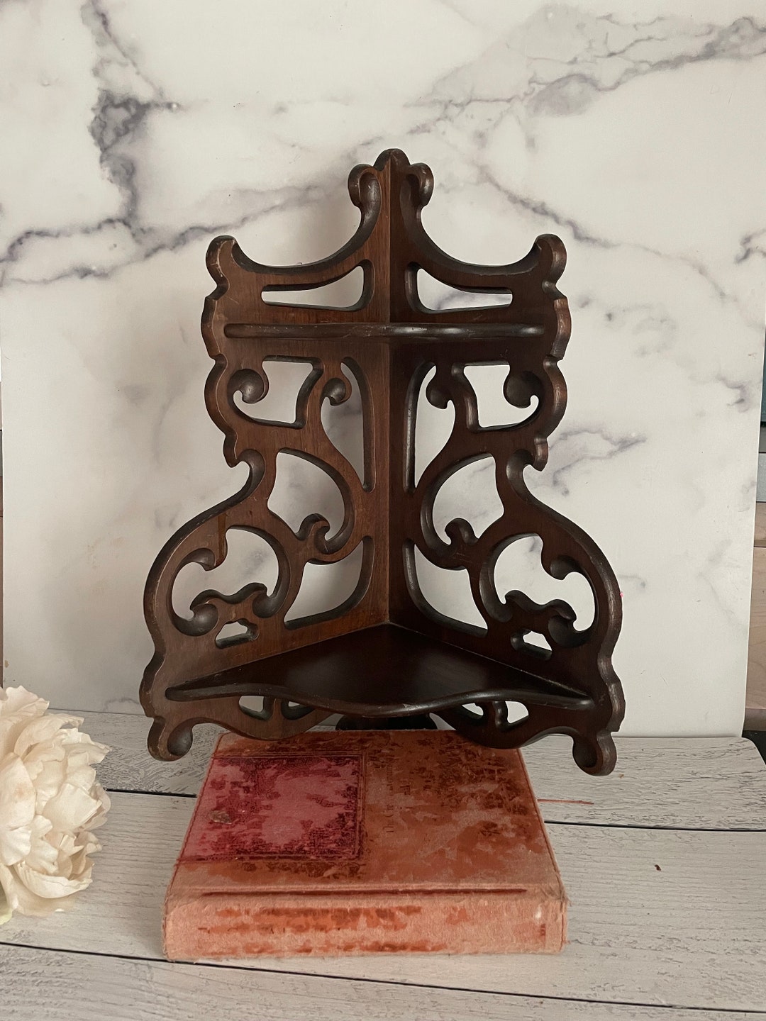 Vintage Corner Shelf Wall Mount Shelf Antique Corner Shelf Etsy