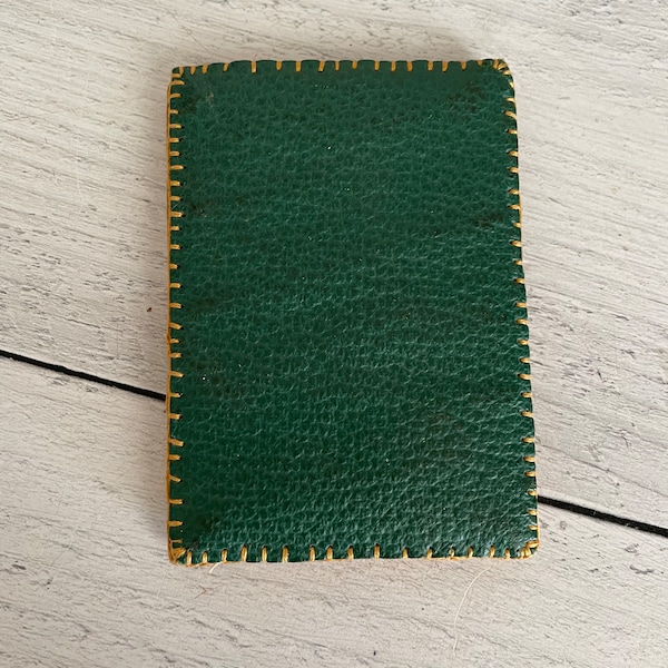 Magic Wallet, Green Mini Magic Wallet, Flat Wallet, Pocket size Wallet, Vintage Magic Wallet