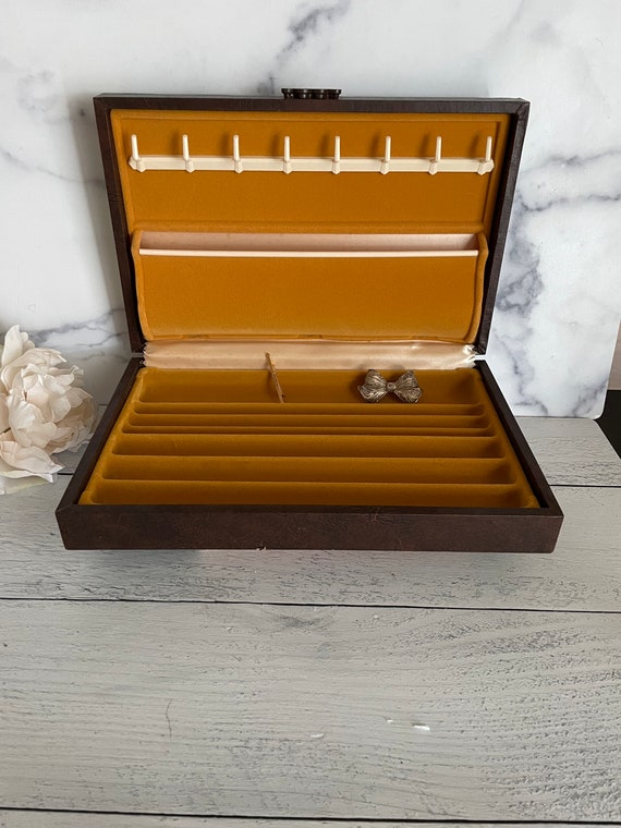 Louis Vuitton Men's Brown Wooden Gold Logo Cigar Humidor Storage Case Box