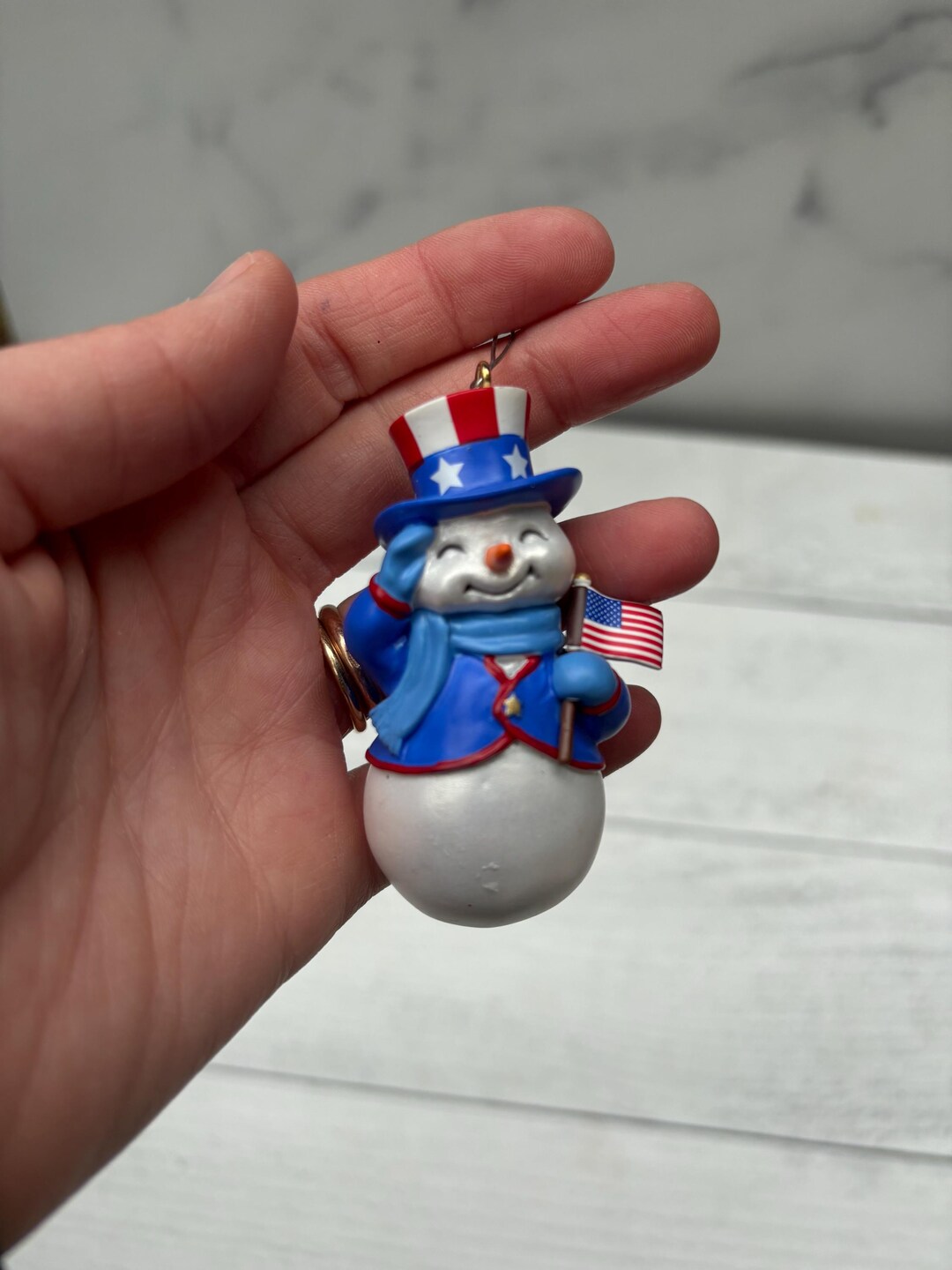 Snowman Ornament, Snowman Figurine, Americana Snowman, American Snowman ...