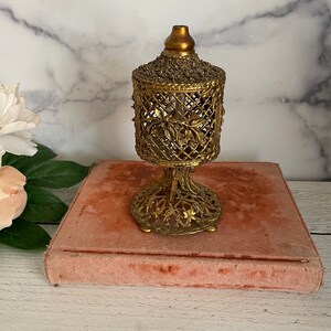 Vintage Perfume Bottle, Ormolu Perfume Bottle, Filigree Perfume Bottle, Old Perfume Bottle, Gold Perfume Bottle, Decorative Perfume,