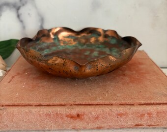 Antique Copper Bowl, USA Copper Bowl, Handmade Copper Bowl, Patina Copper Bowl, Vintage copper Bowl, Old Copper Bowl